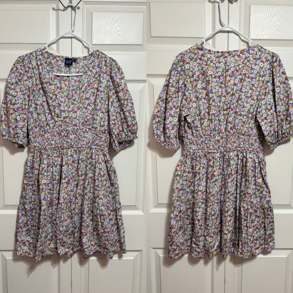 GAP Floral Mini Dress with Multicolor Pattern